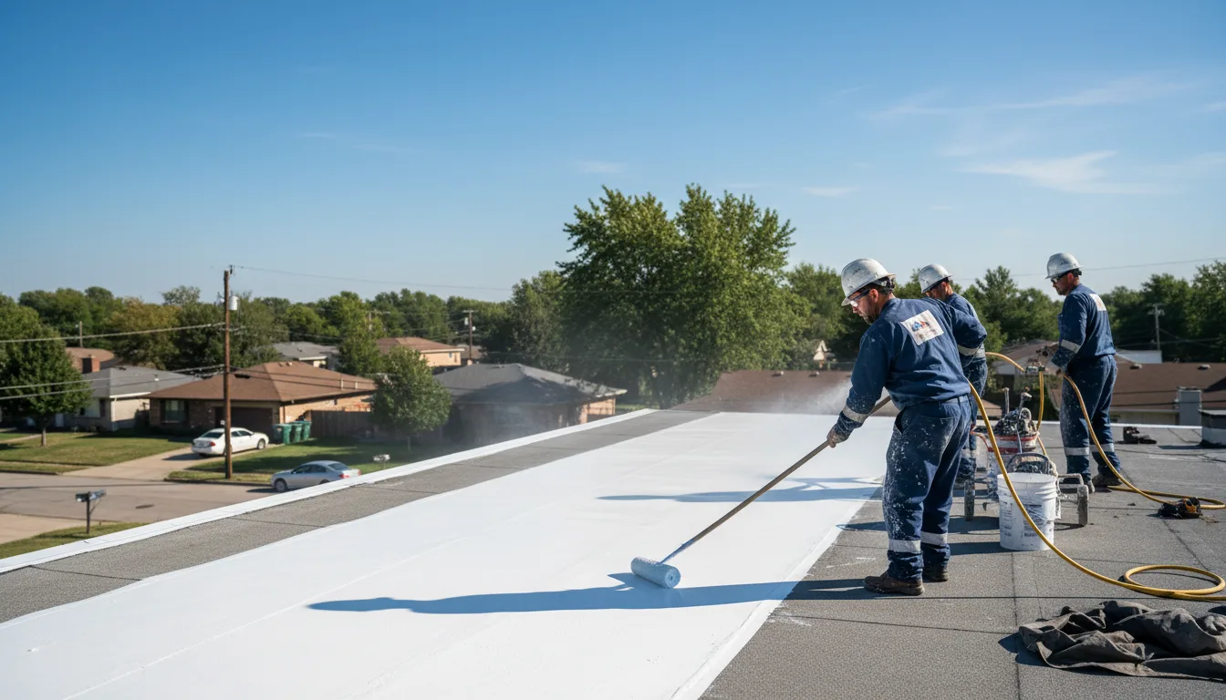 Commercial roof coating in Freeport, IL near me